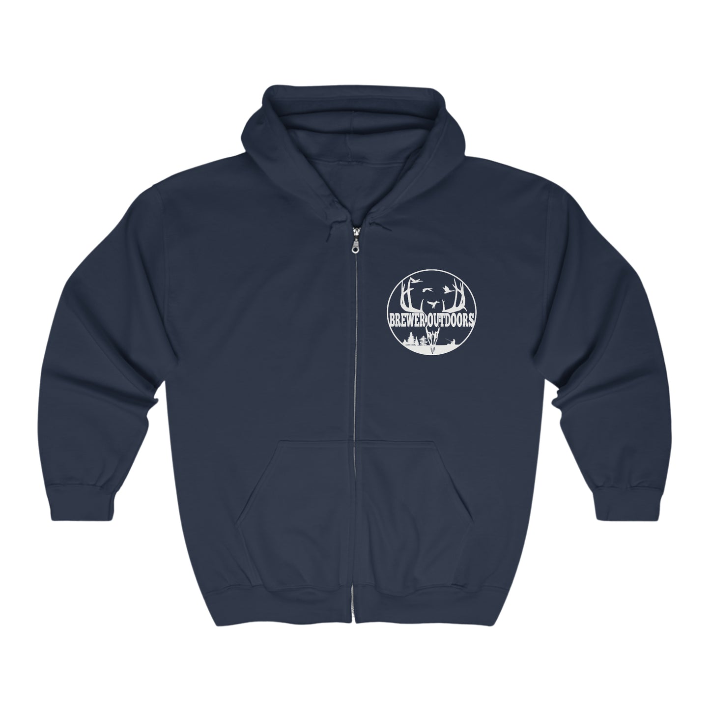 Brewer Outdoors Full Zip Hooded Sweatshirt