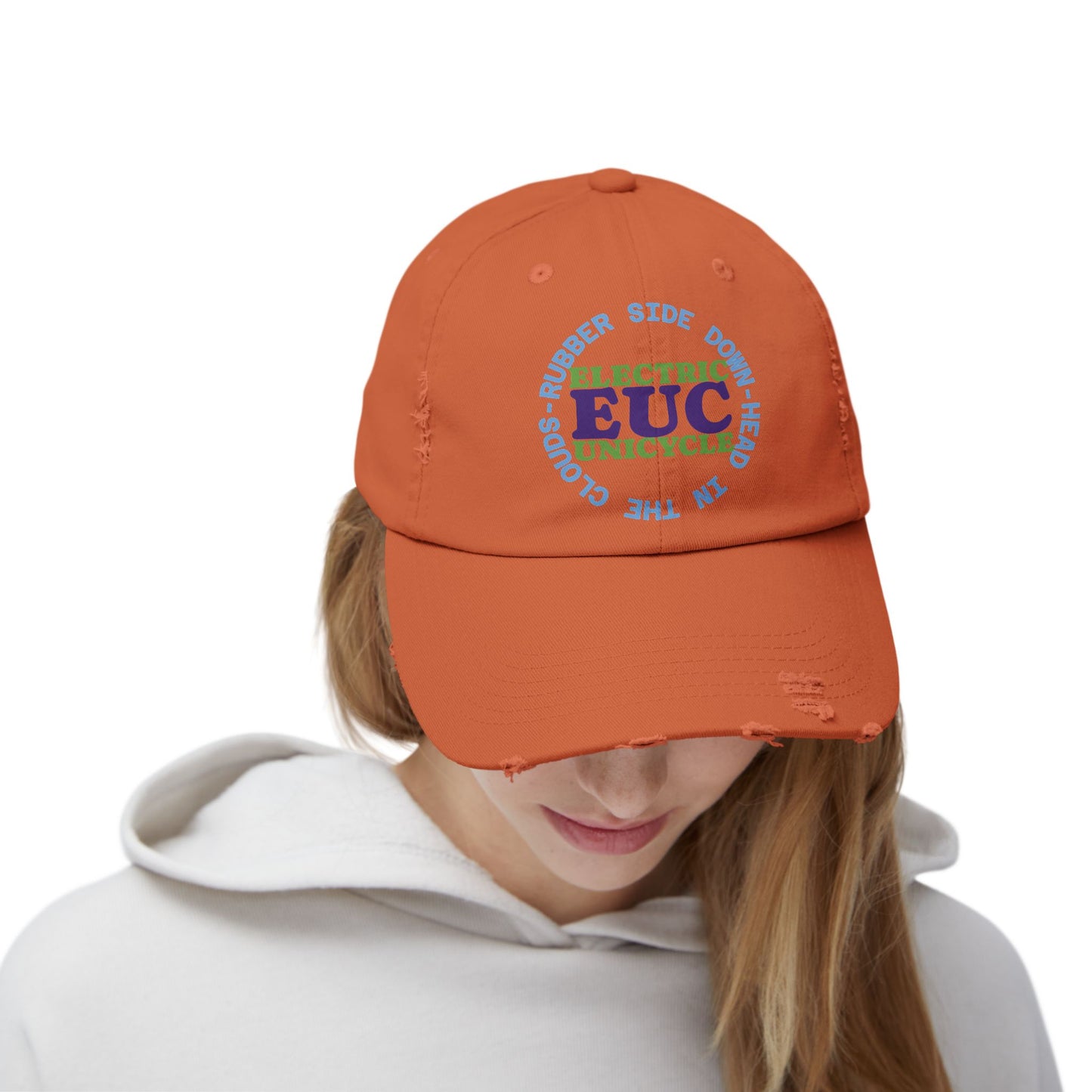 Unicycle Unicorn EUC Distressed Cap