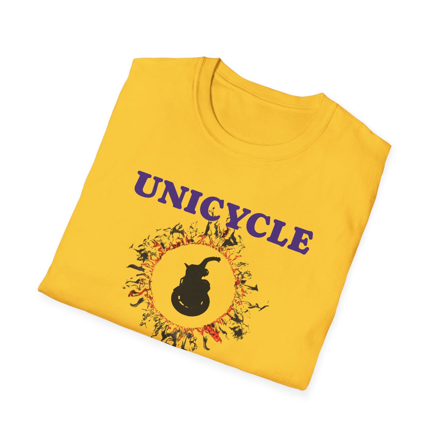 Unicycle Unicorn ring of fire Softstyle Tshirt