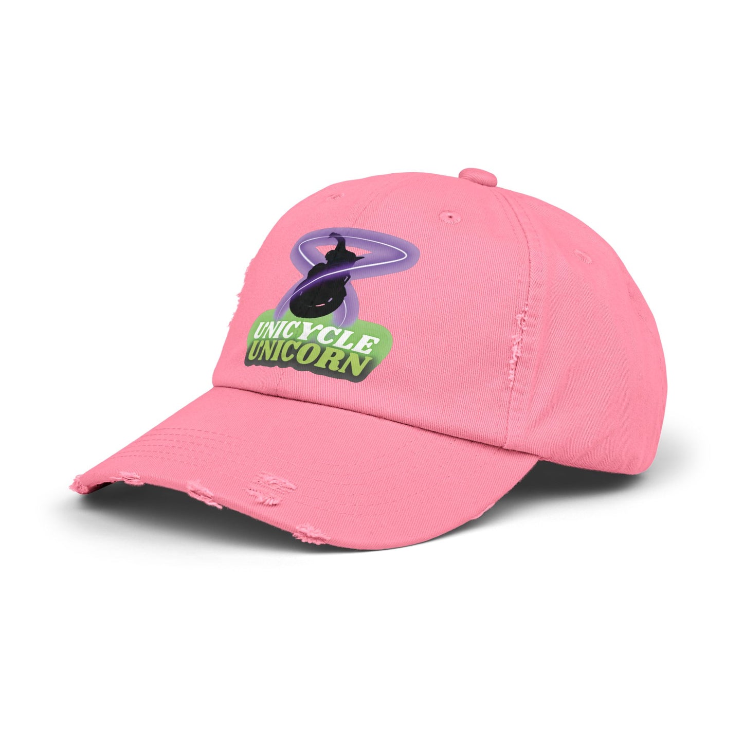 Unicycle Unicorn Distressed Cap