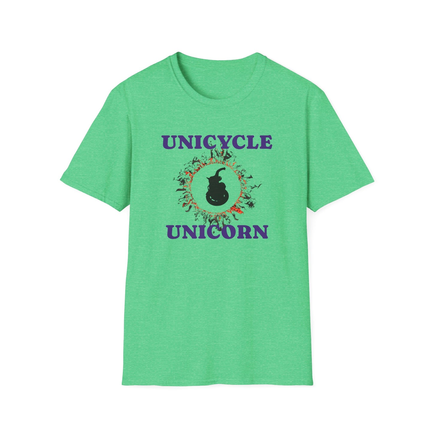 Unicycle Unicorn ring of fire Softstyle Tshirt