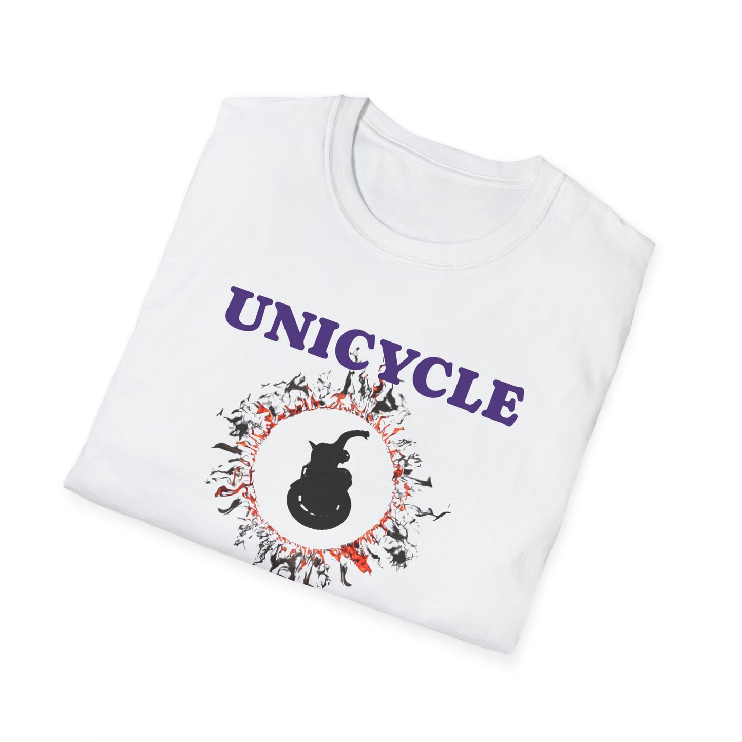 Unicycle Unicorn ring of fire Softstyle Tshirt