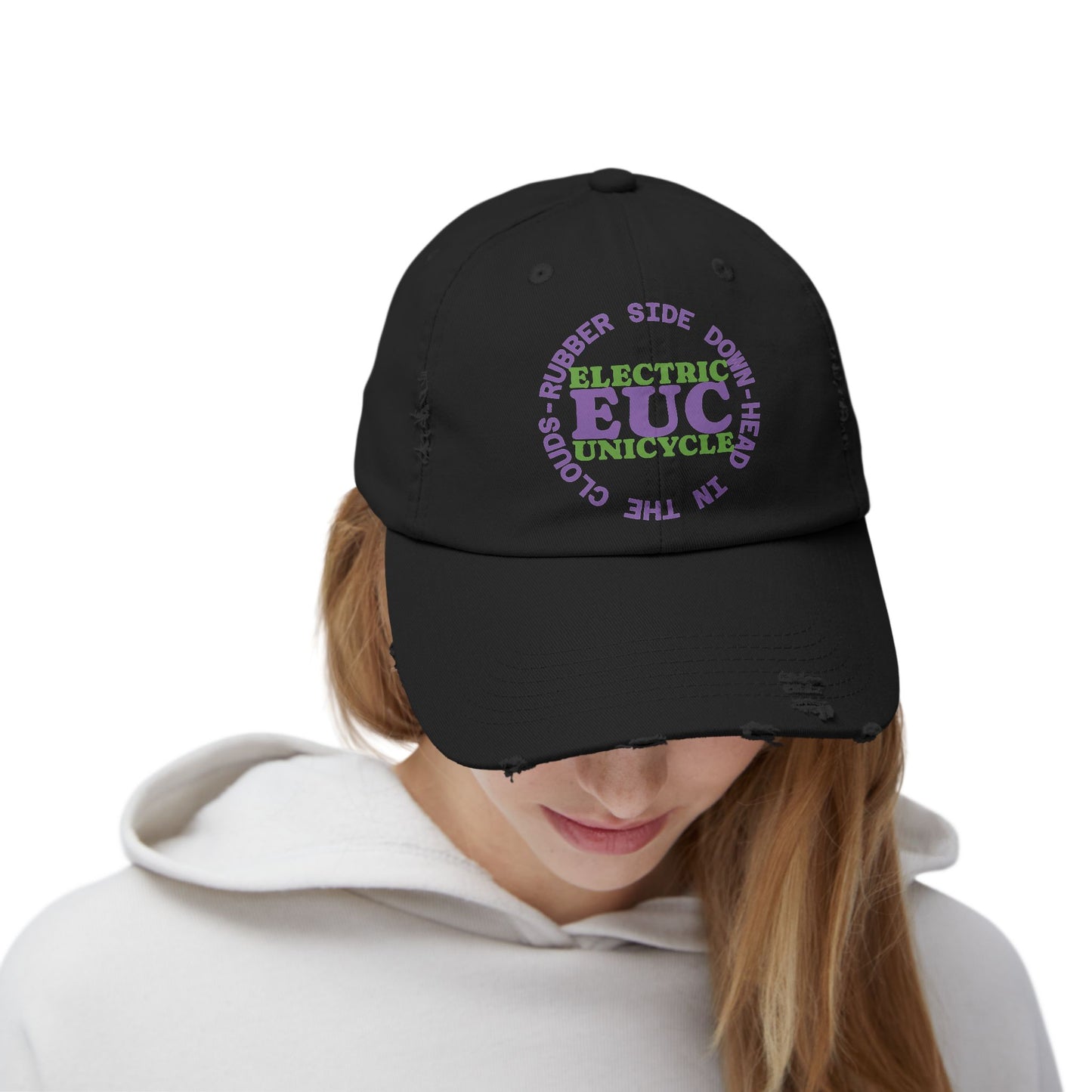 Unicycle Unicorn EUC Distressed Cap