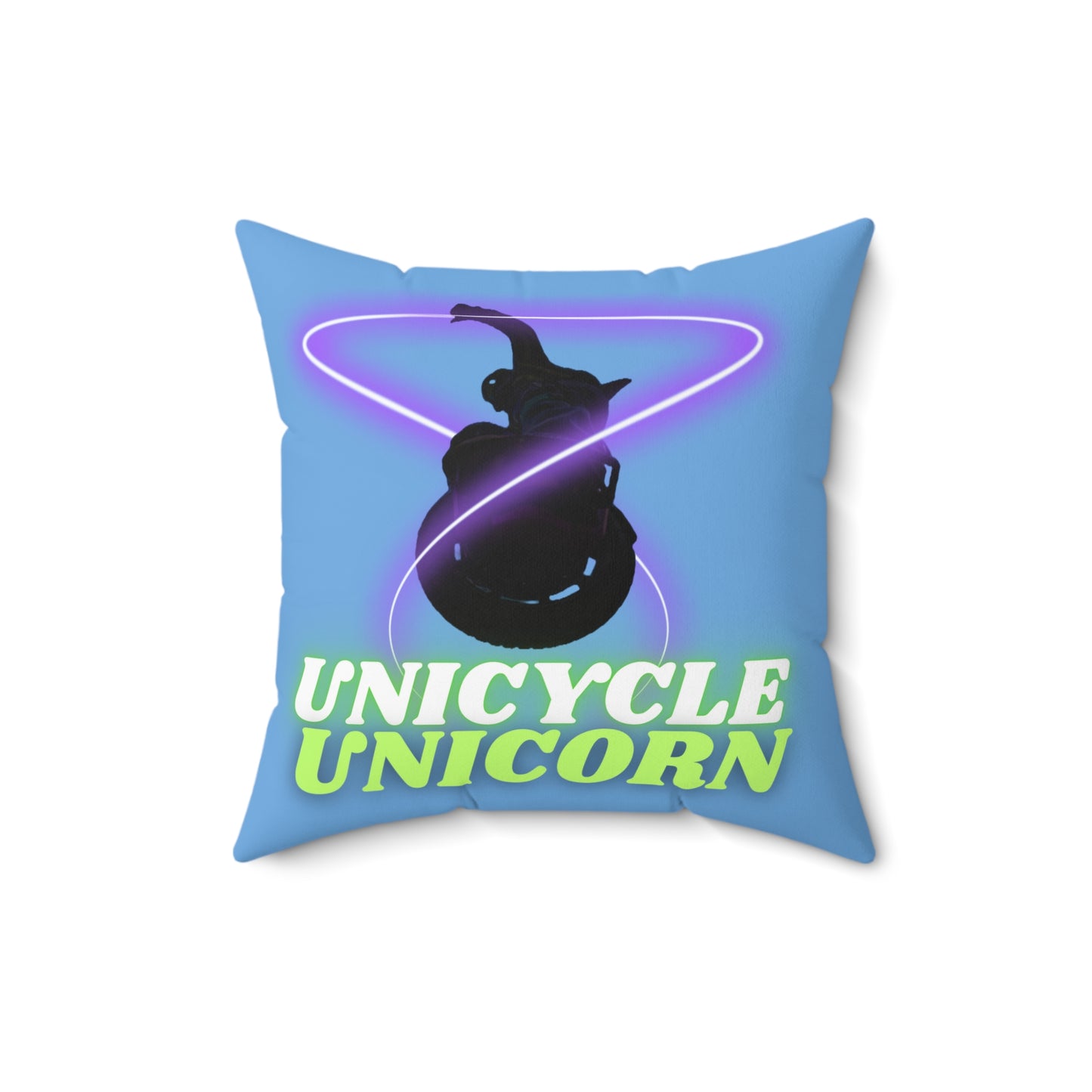 Unicycle Unicorn / Head In The Clouds Decorative Pillow
