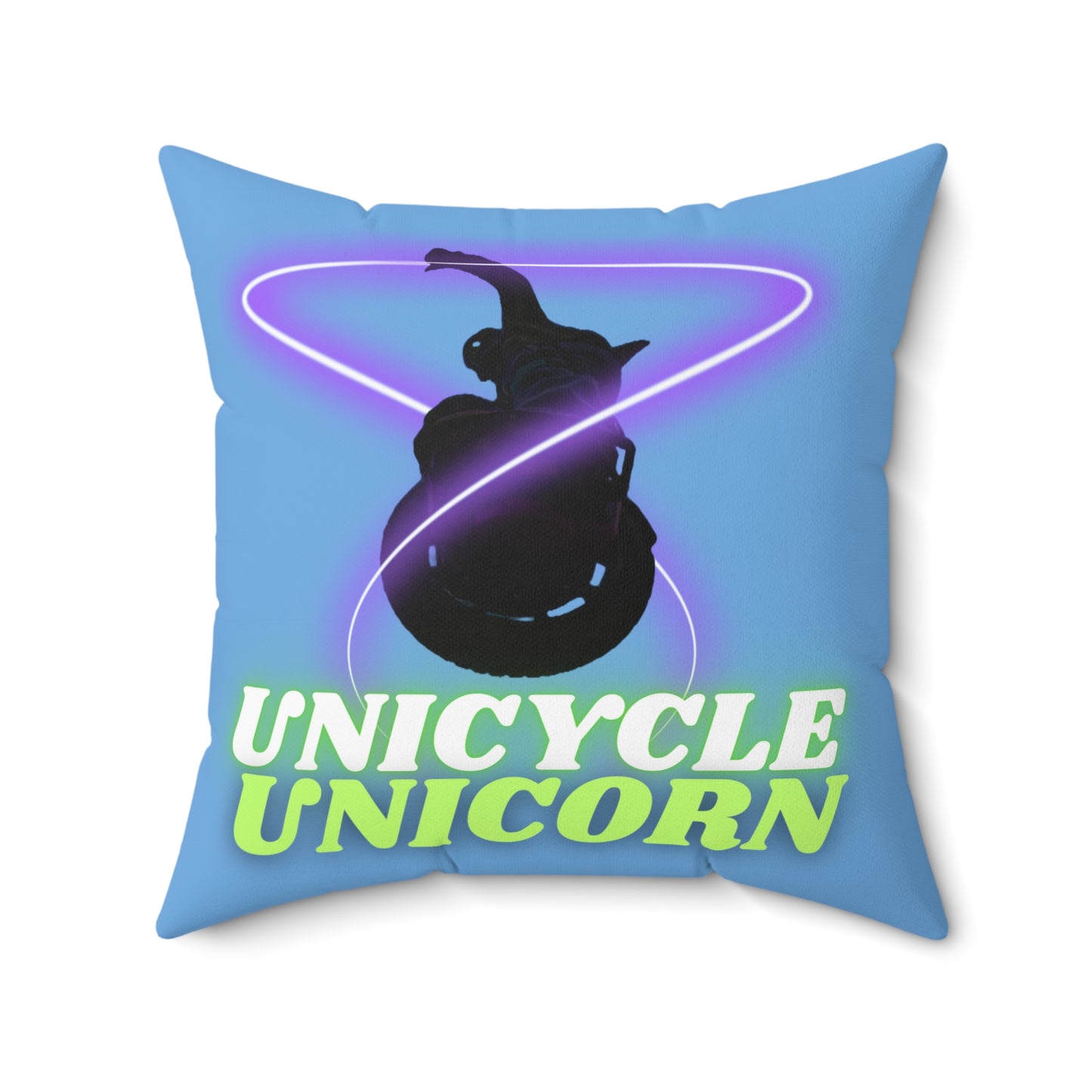 Unicycle Unicorn / Head In The Clouds Decorative Pillow