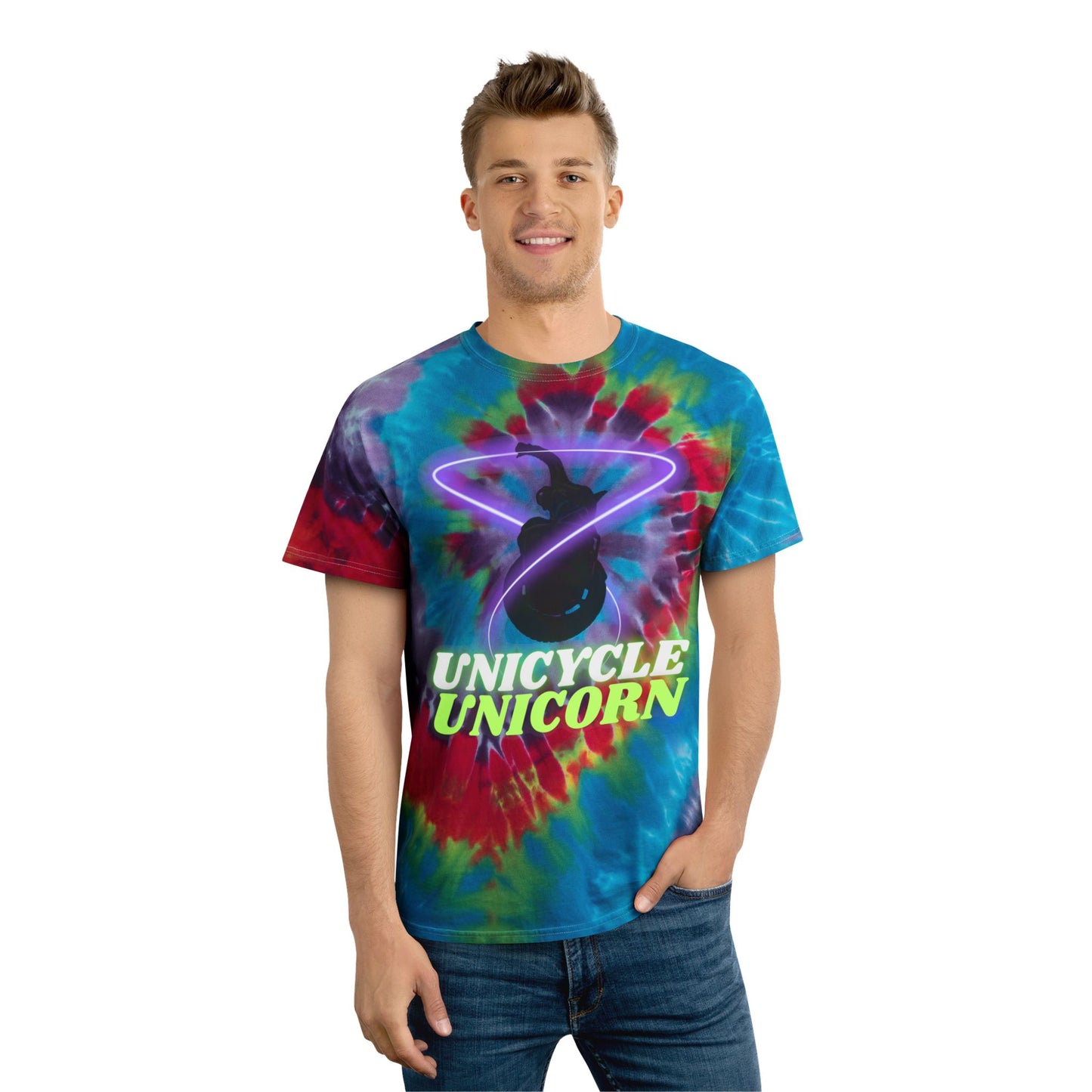 Unicycle Unicorn / EUC / Head in the Clouds Tie-Dye Tee