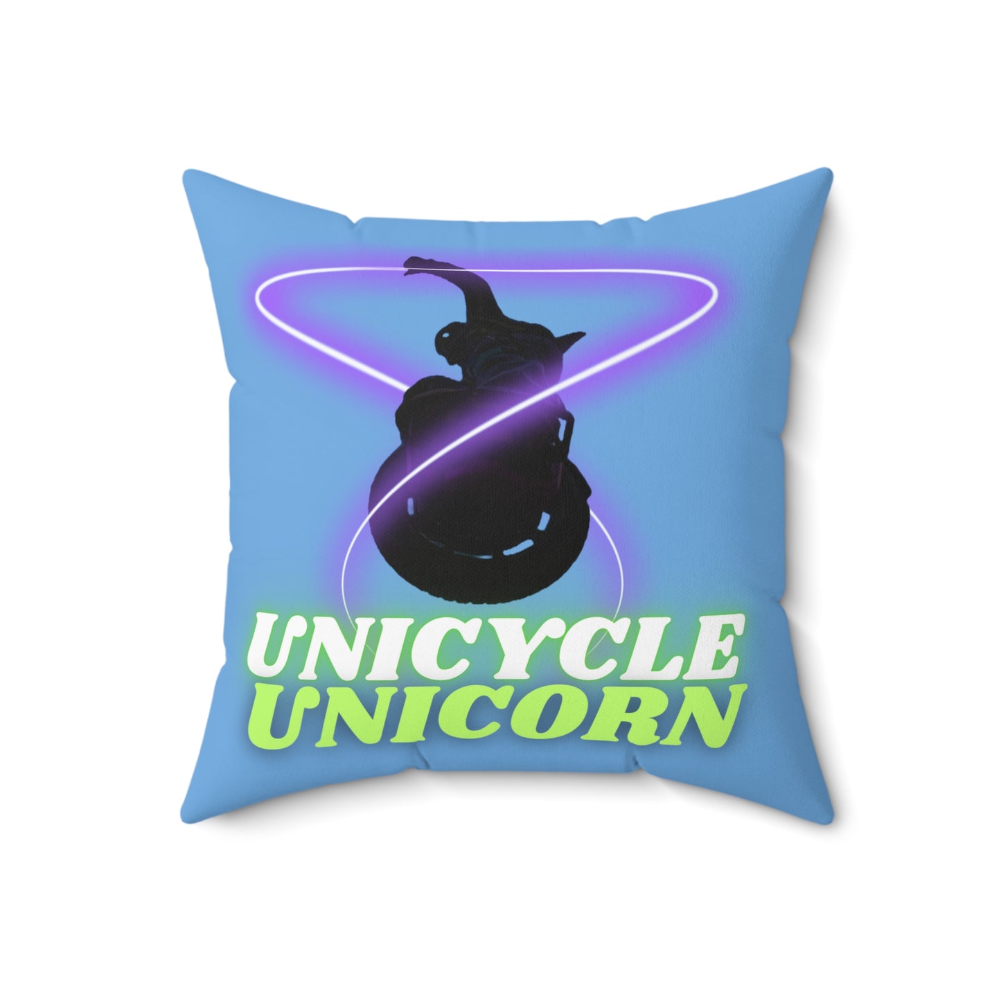 Unicycle Unicorn / Head In The Clouds Decorative Pillow