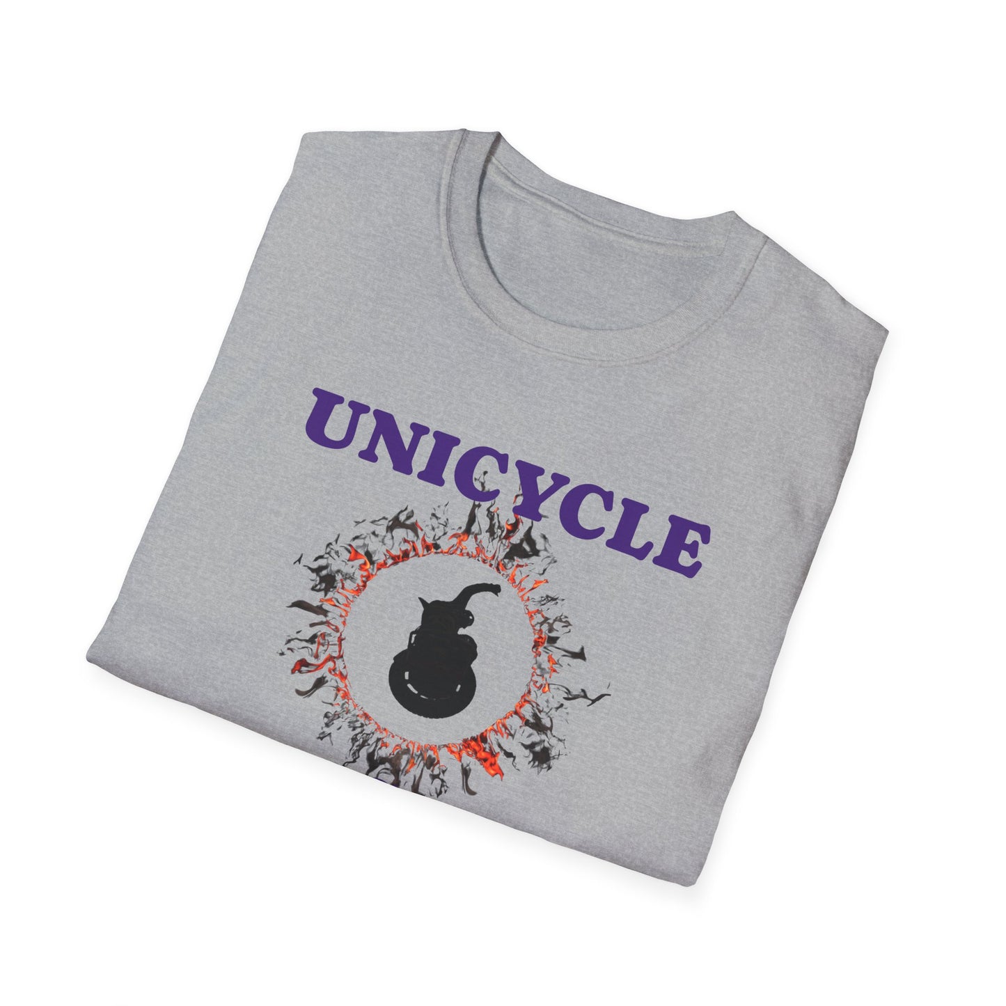 Unicycle Unicorn ring of fire Softstyle Tshirt