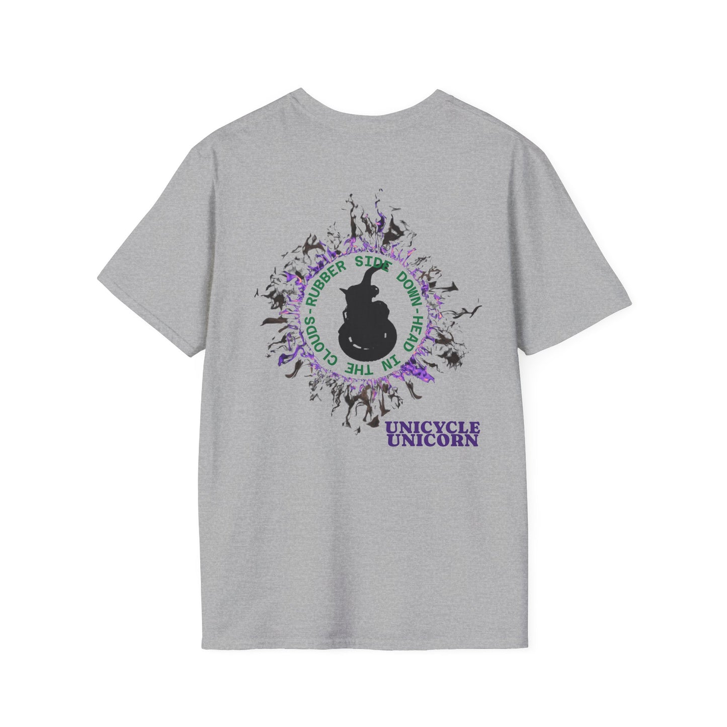 Unicycle Unicorn ring of fire Softstyle Tshirt
