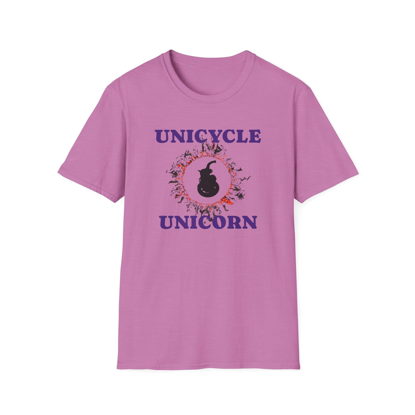 Unicycle Unicorn ring of fire Softstyle Tshirt