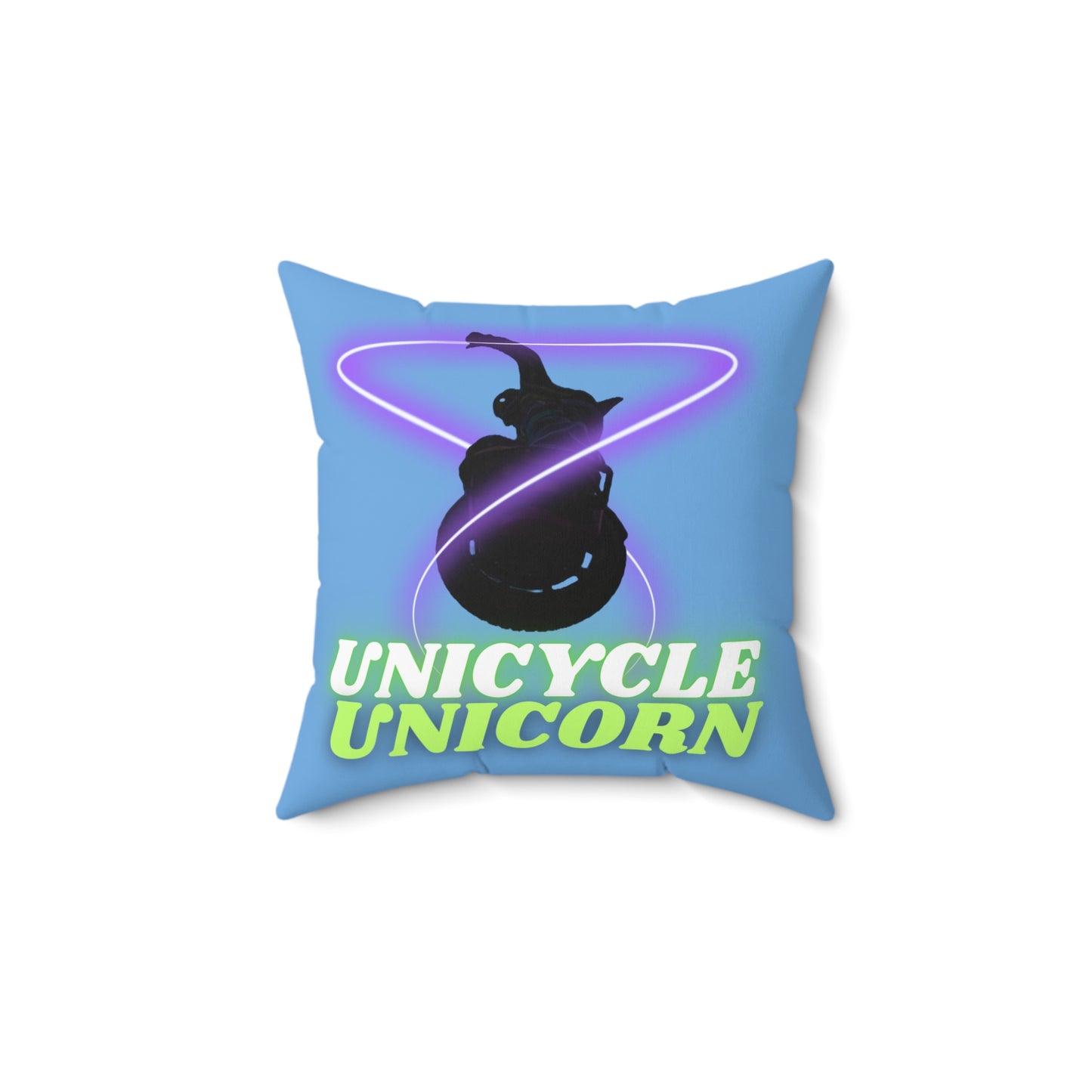 Unicycle Unicorn / Head In The Clouds Decorative Pillow