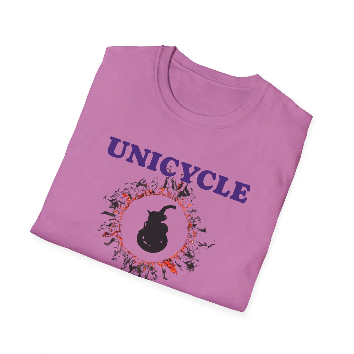 Unicycle Unicorn ring of fire Softstyle Tshirt