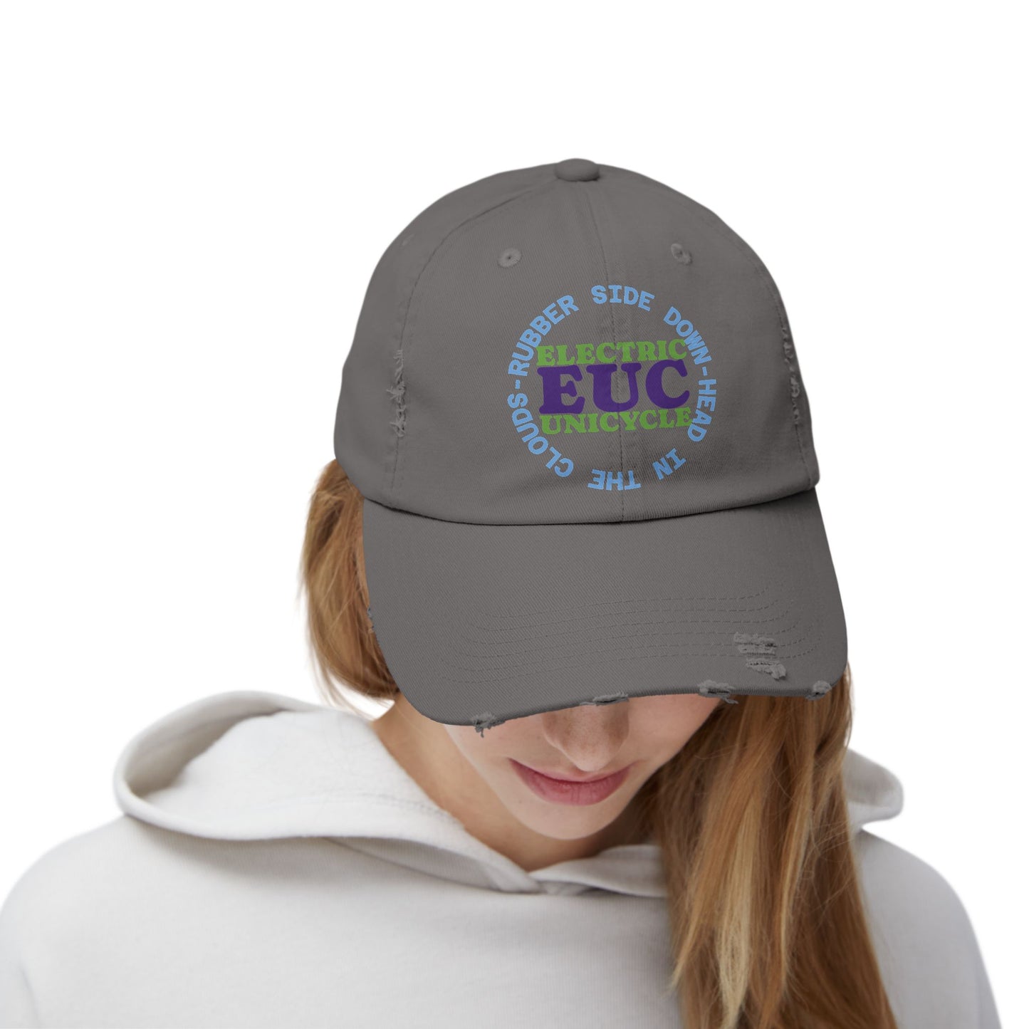 Unicycle Unicorn EUC Distressed Cap