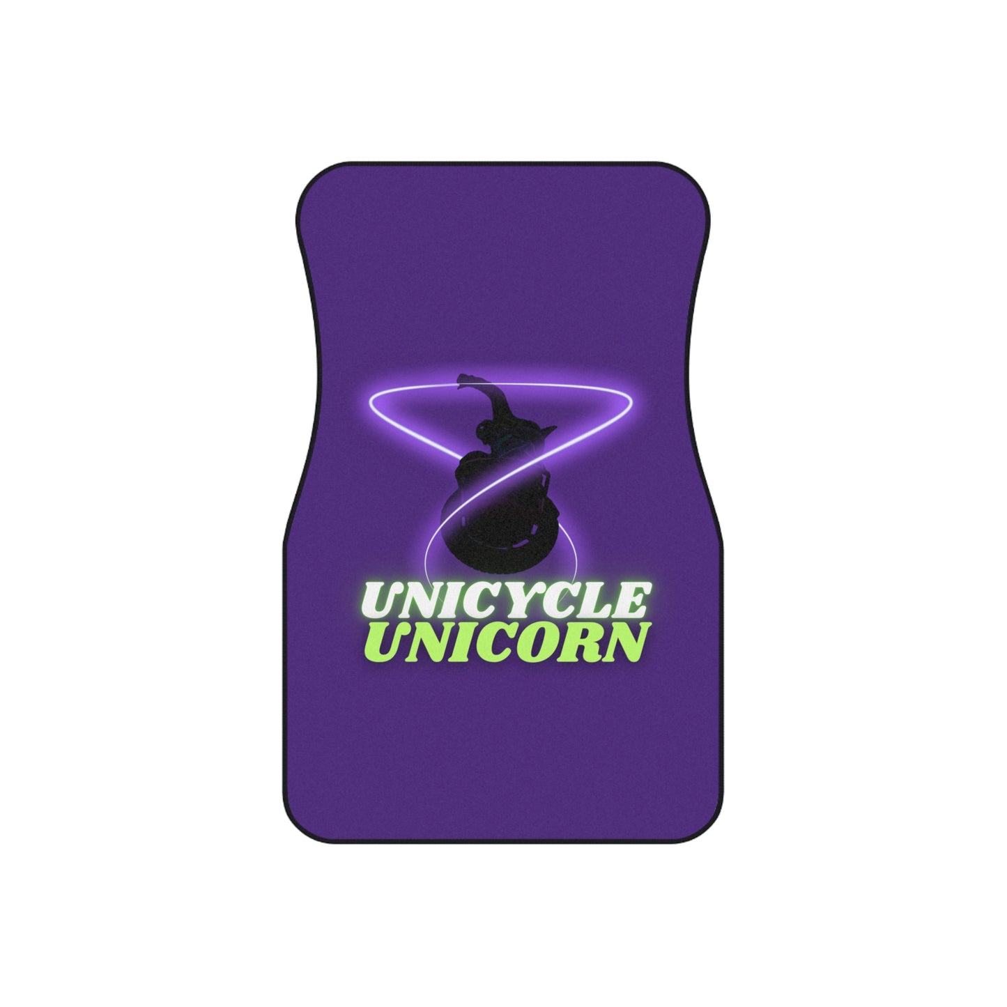 Unicycle Unicorn / Head In The Clouds Car Mats - Vibrant Front Floor Mat Set