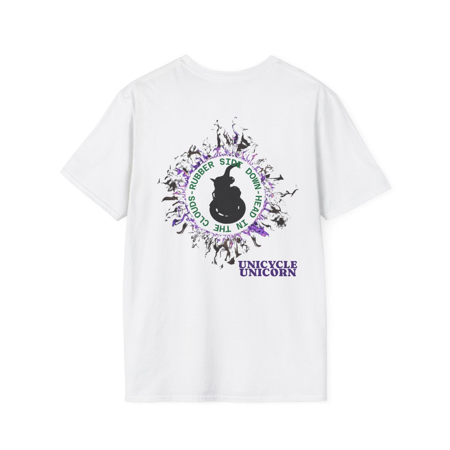 Unicycle Unicorn ring of fire Softstyle Tshirt