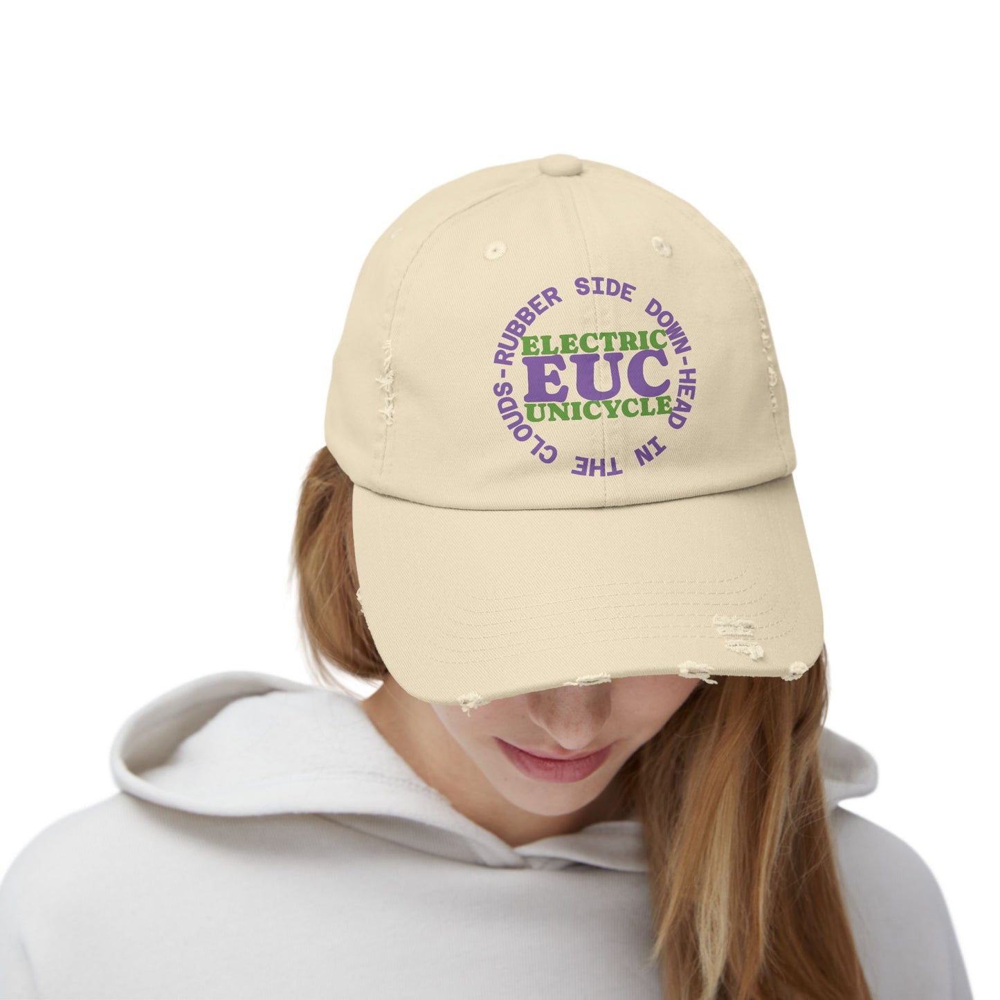 Unicycle Unicorn EUC Distressed Cap