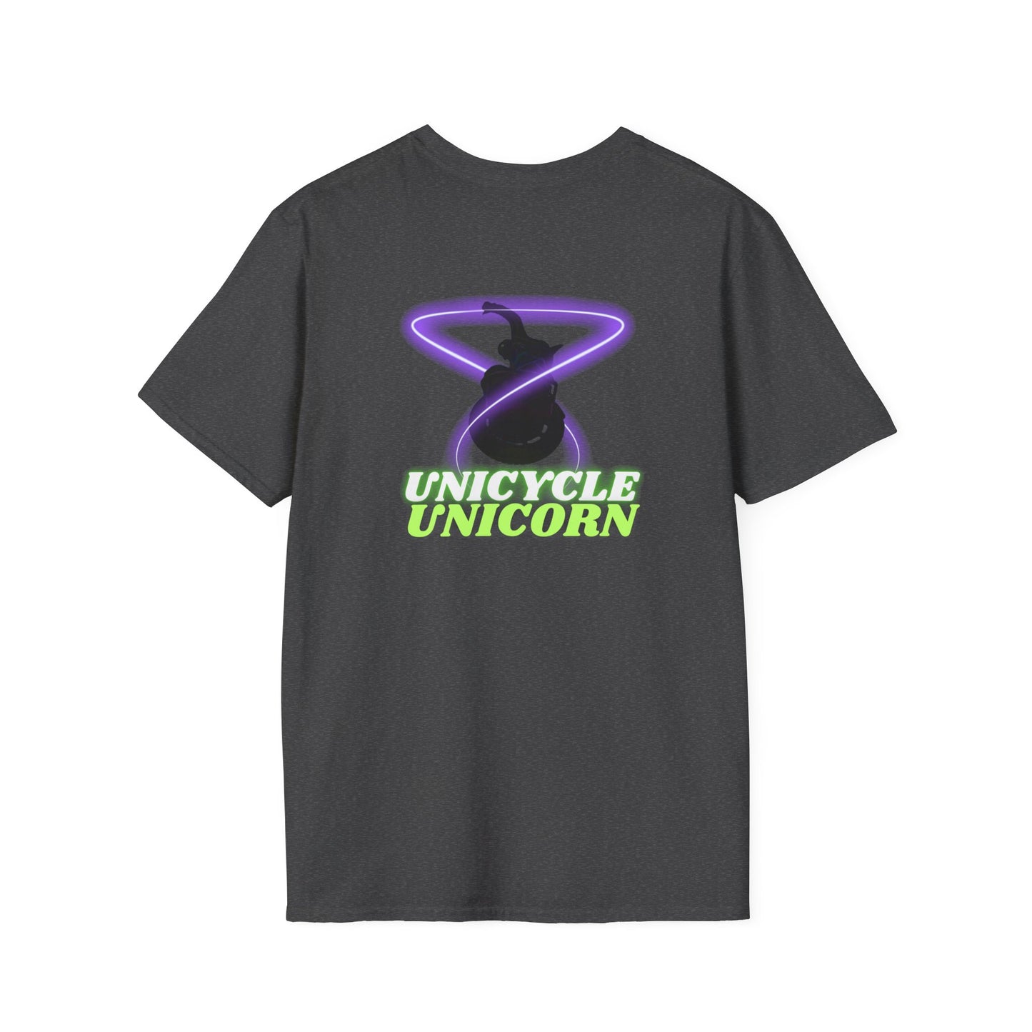 Unicycle Unicorn Unisex Softstyle T shirt