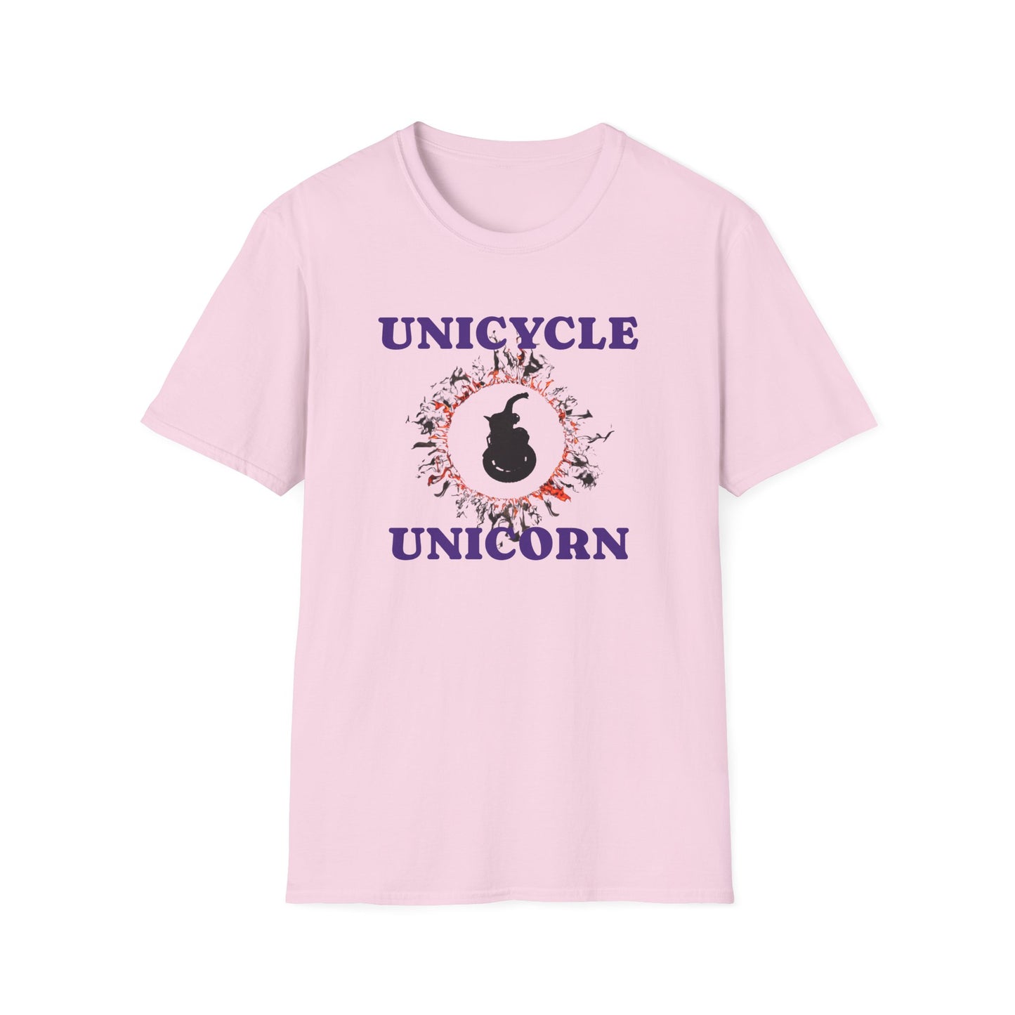 Unicycle Unicorn ring of fire Softstyle Tshirt