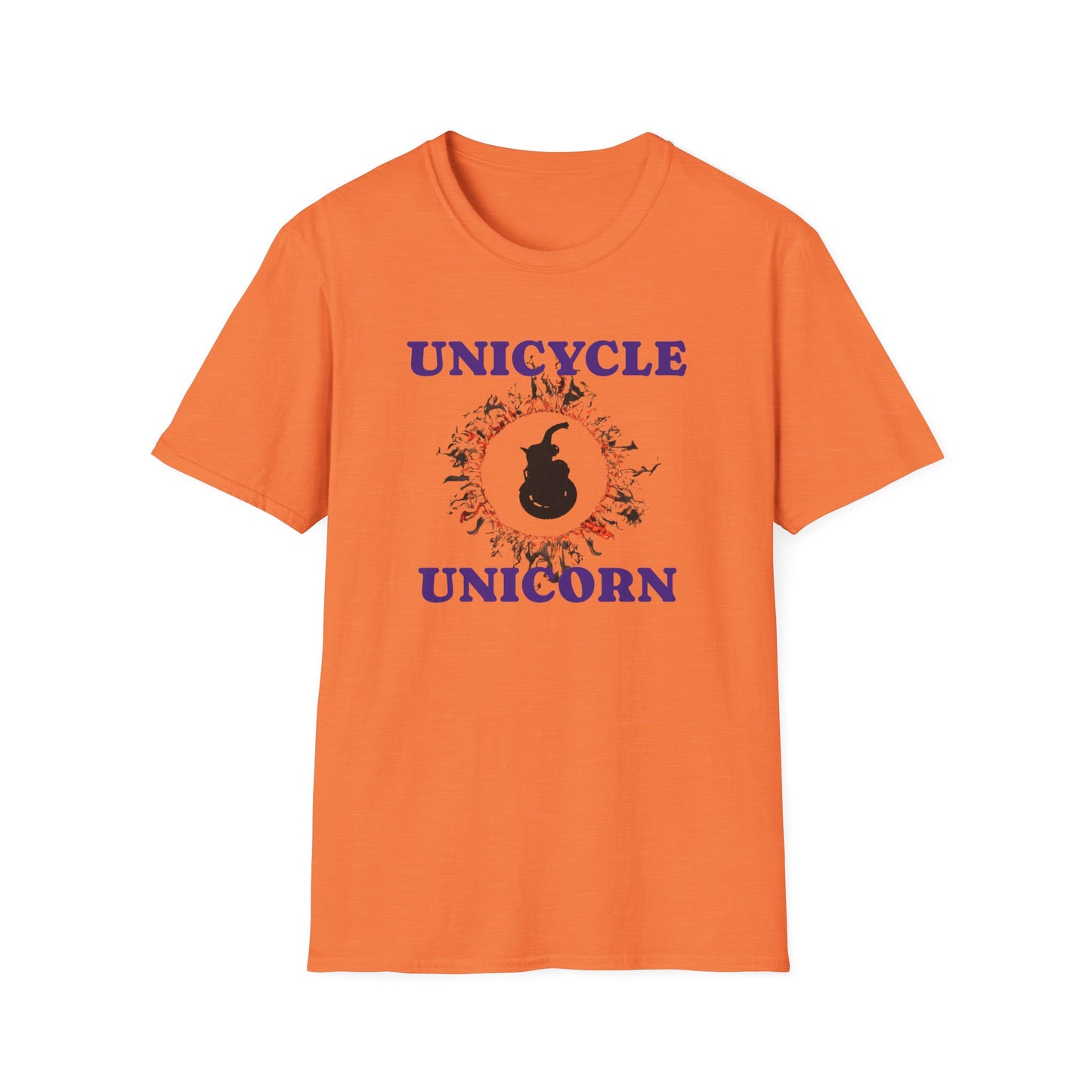 Unicycle Unicorn ring of fire Softstyle Tshirt