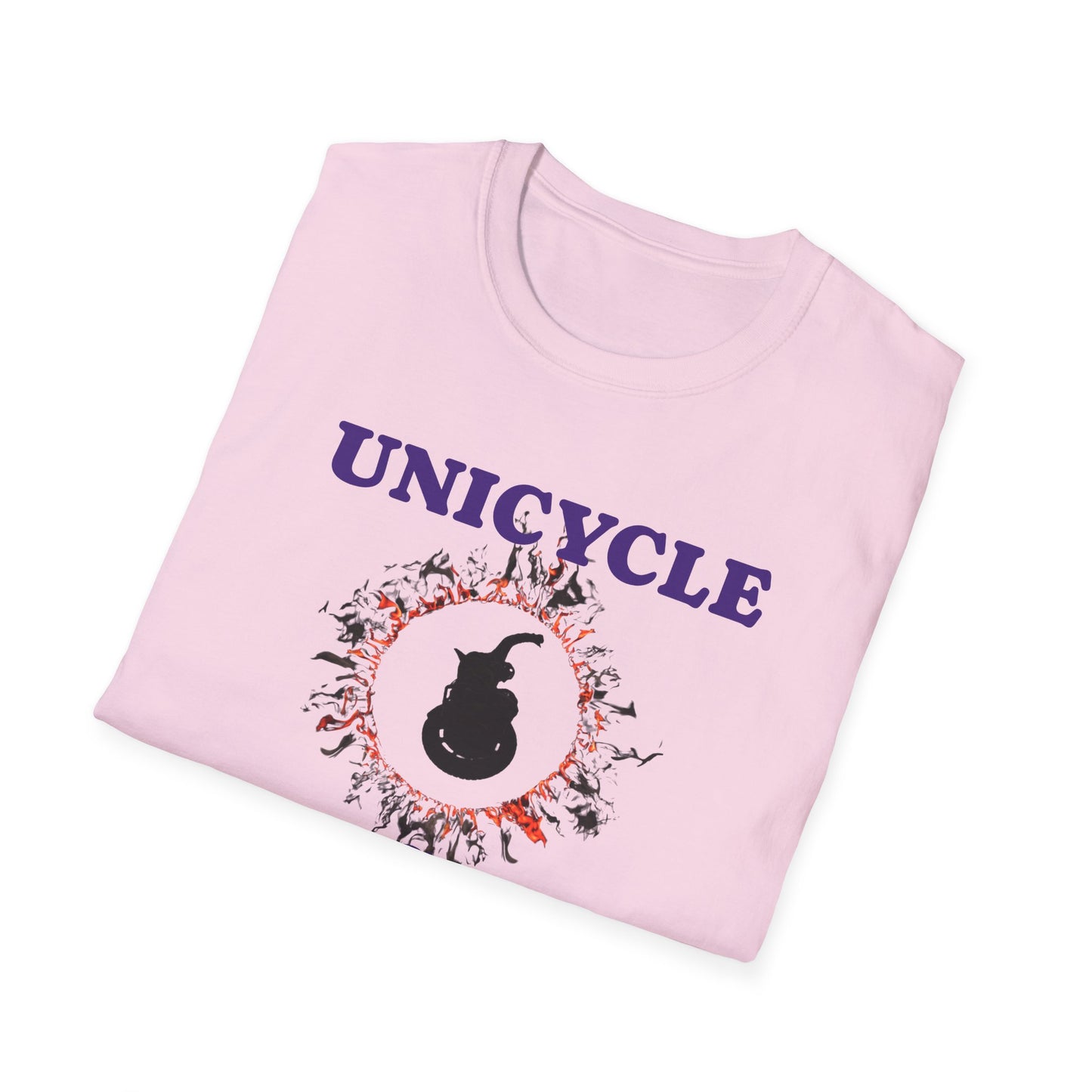 Unicycle Unicorn ring of fire Softstyle Tshirt