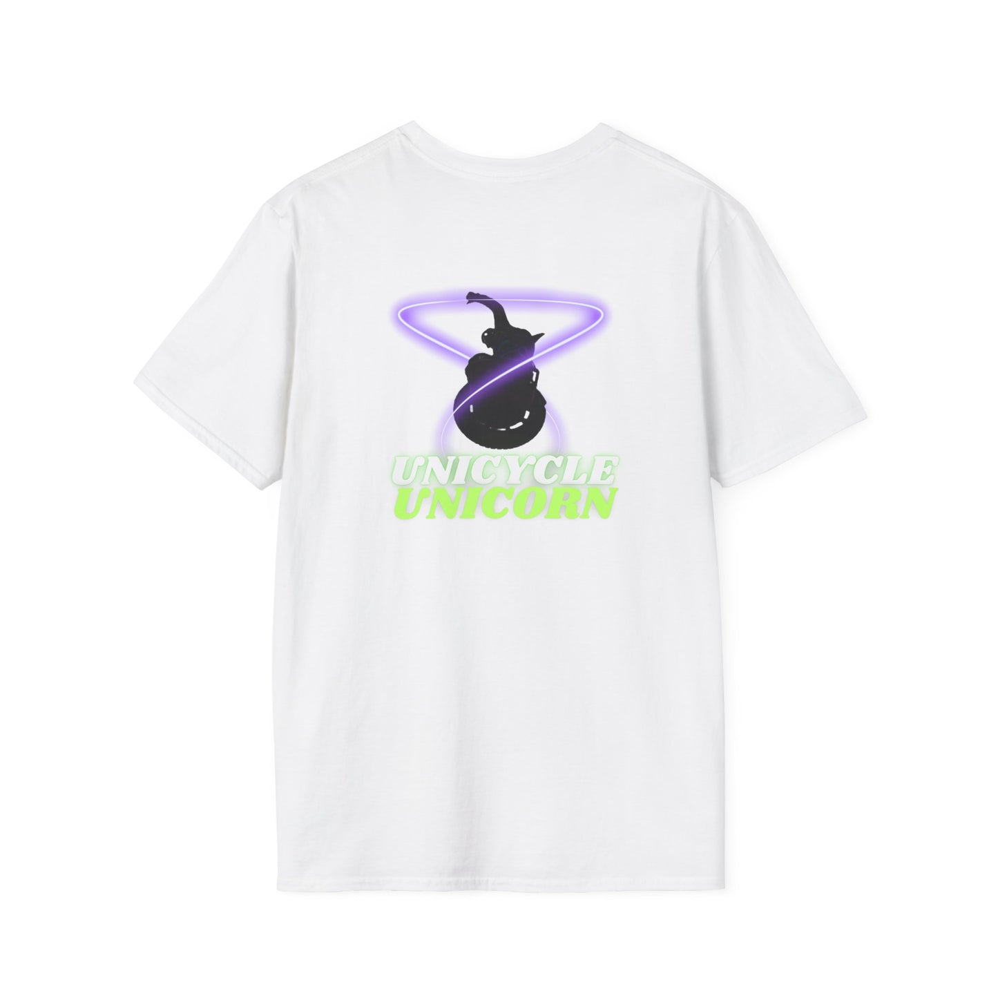 Unicycle Unicorn Unisex Softstyle T shirt