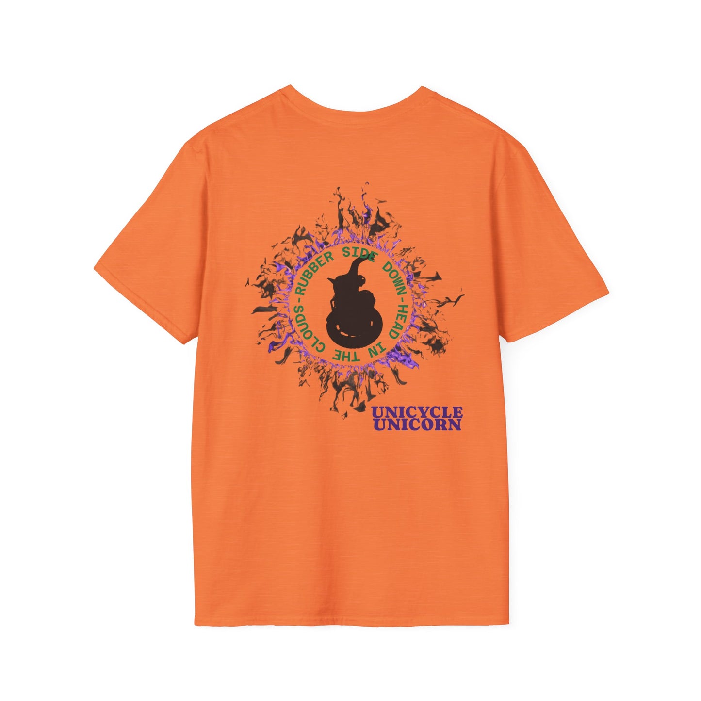 Unicycle Unicorn ring of fire Softstyle Tshirt