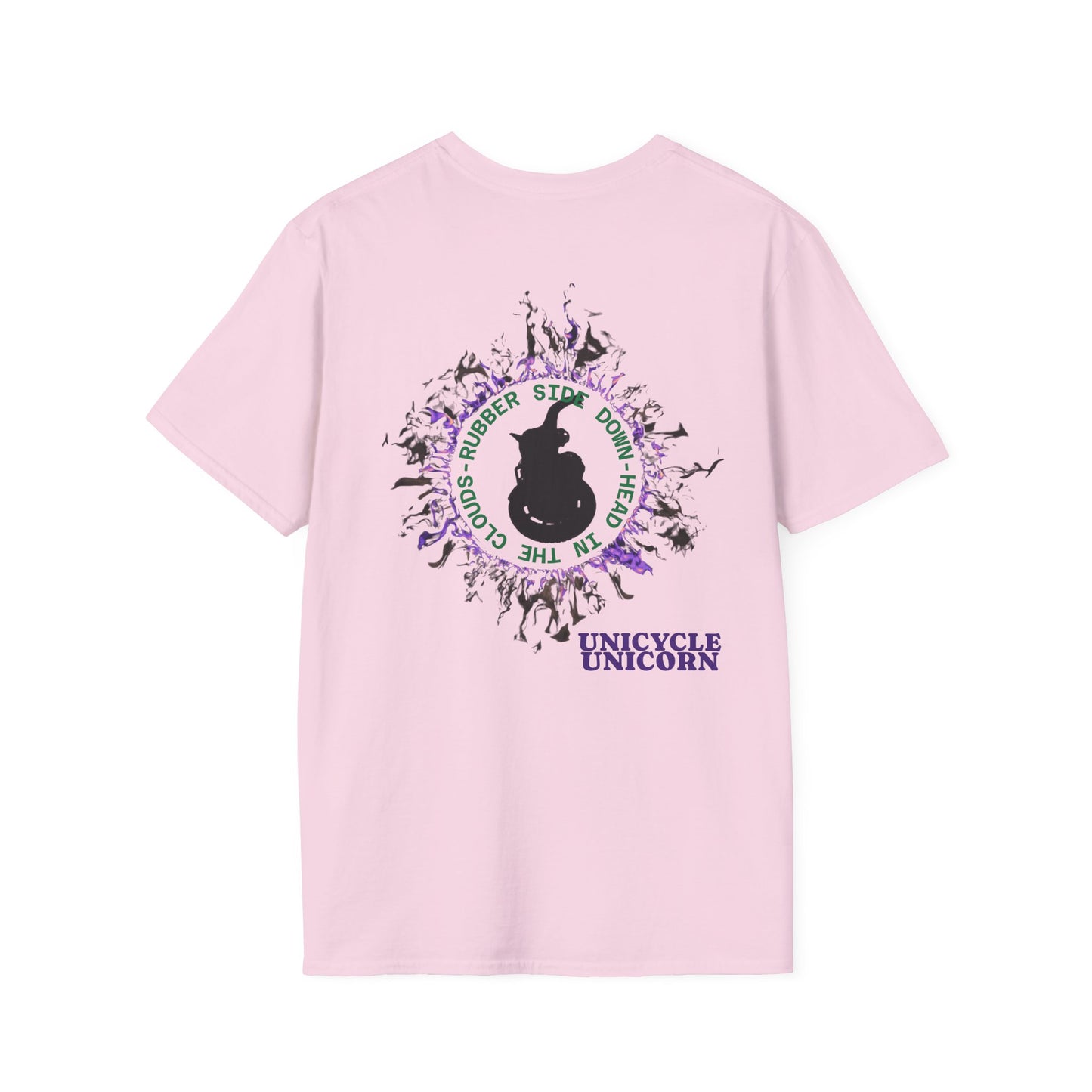 Unicycle Unicorn ring of fire Softstyle Tshirt