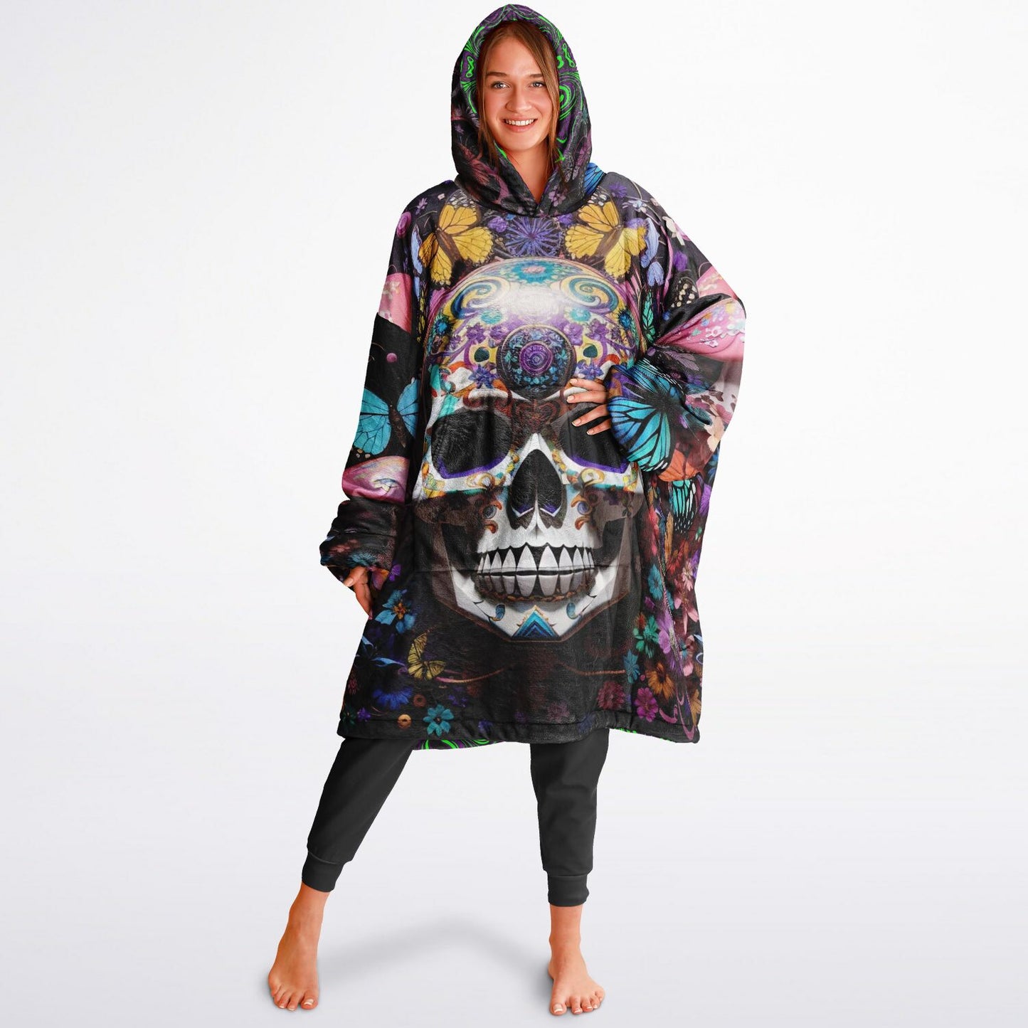 Unbranded Skull #2 Reversible Snug Hoodie