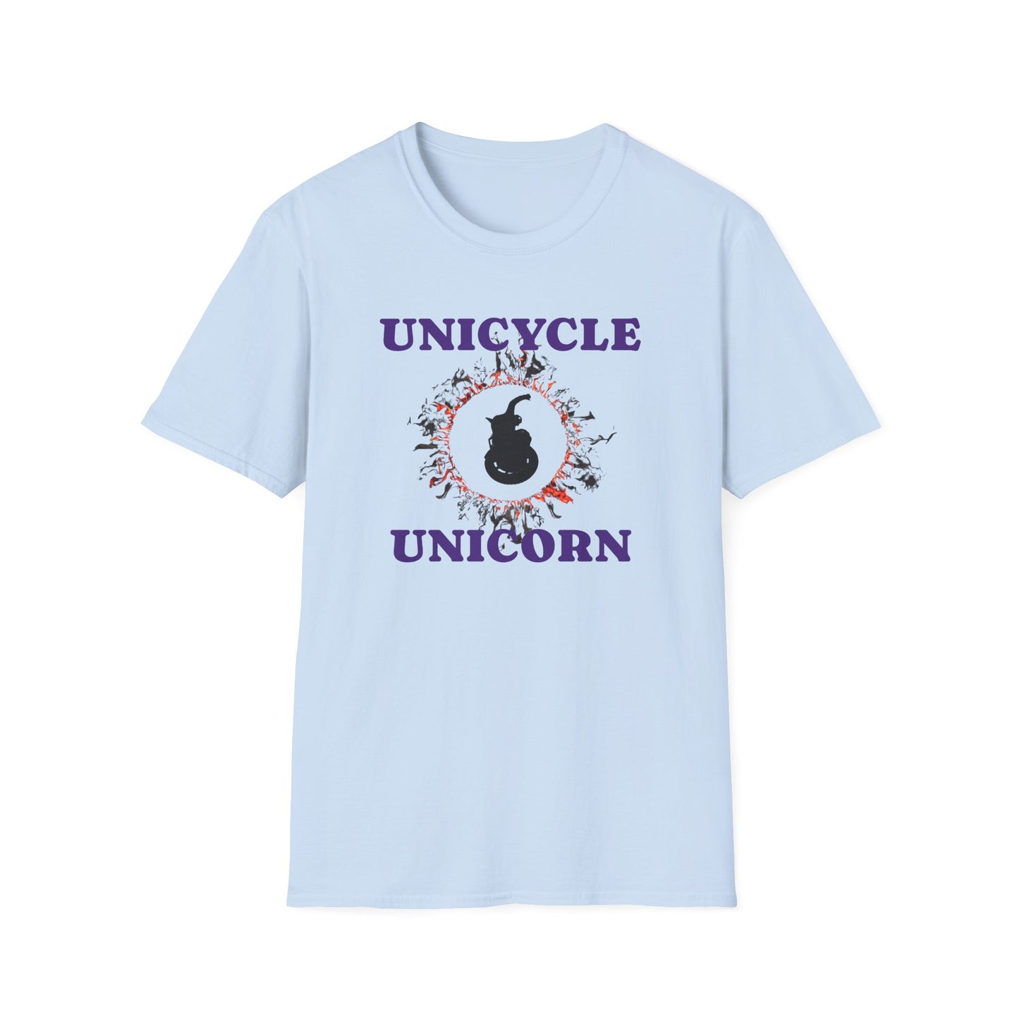 Unicycle Unicorn ring of fire Softstyle Tshirt