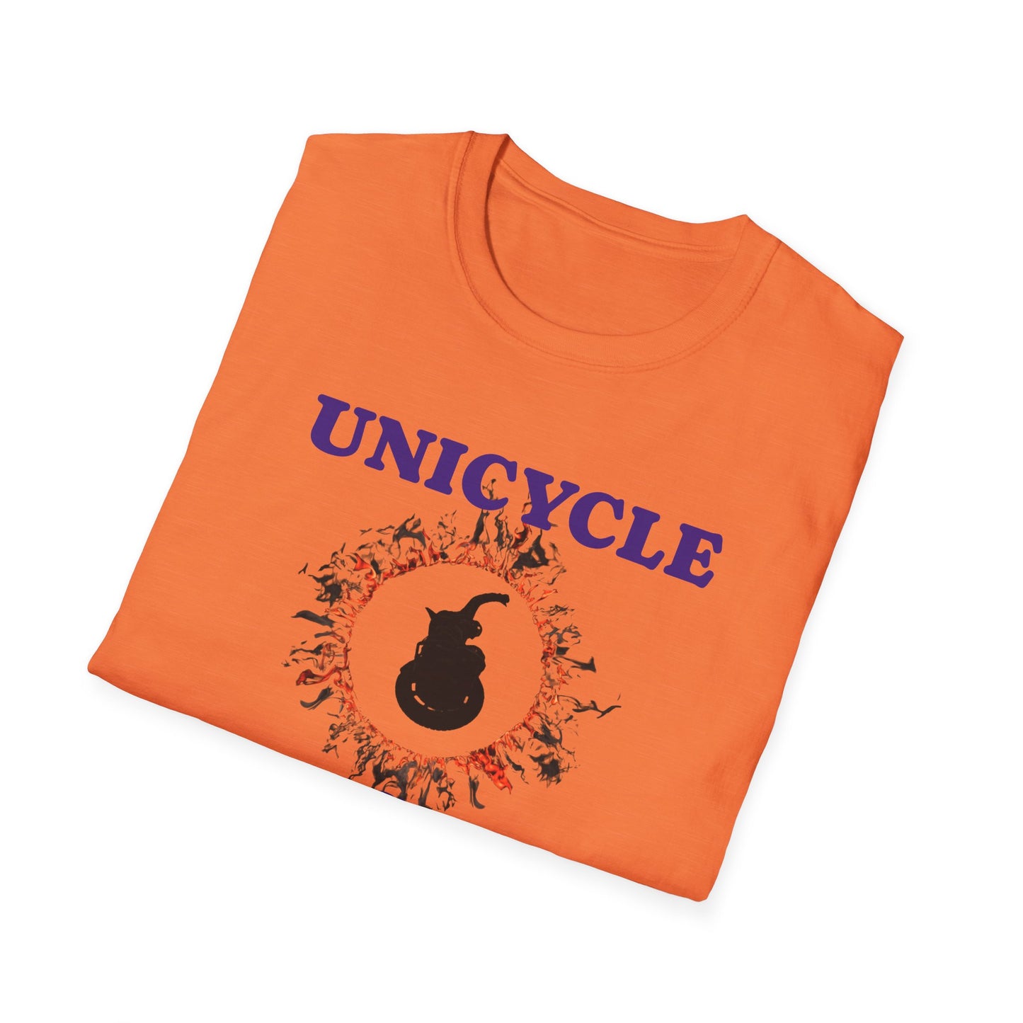 Unicycle Unicorn ring of fire Softstyle Tshirt