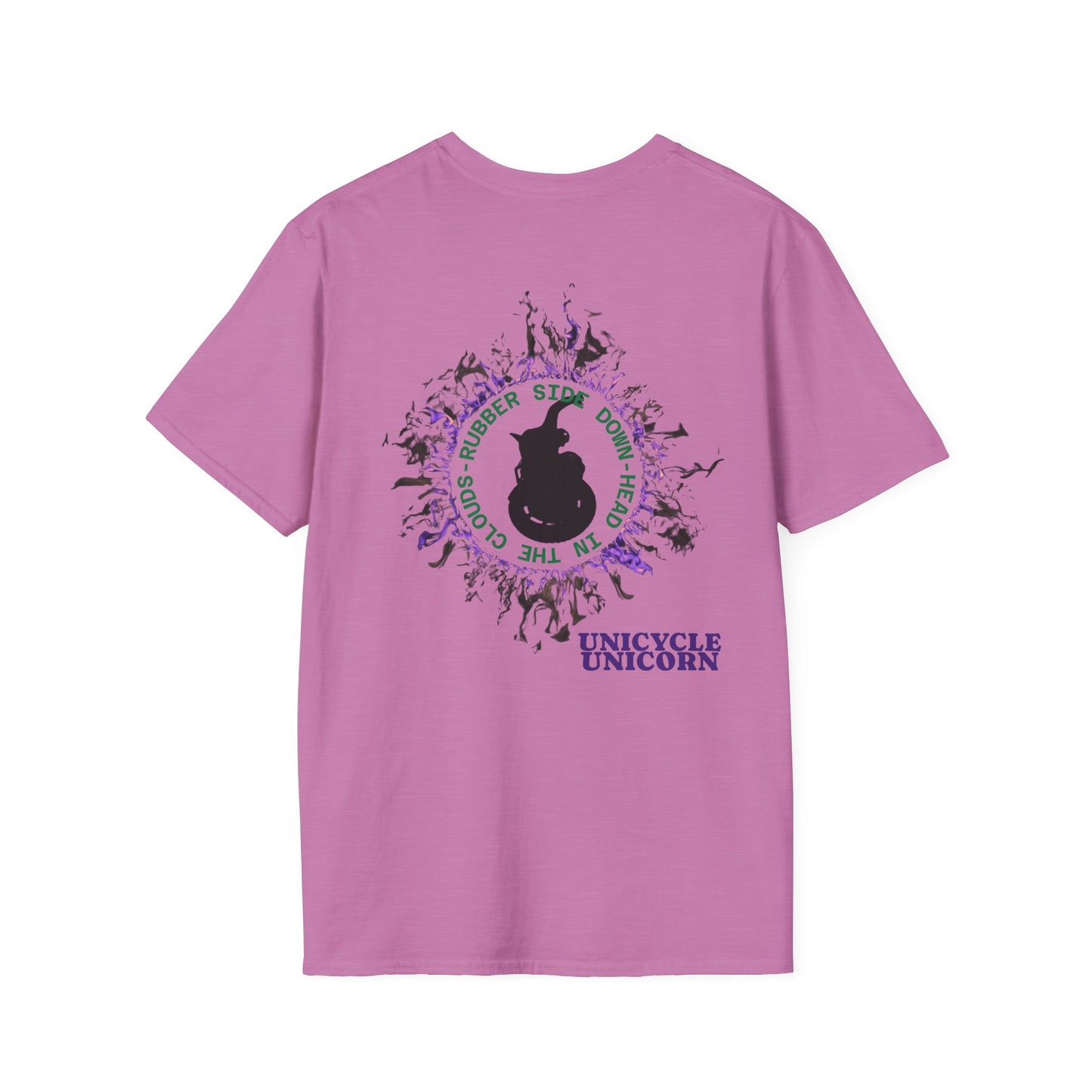 Unicycle Unicorn ring of fire Softstyle Tshirt