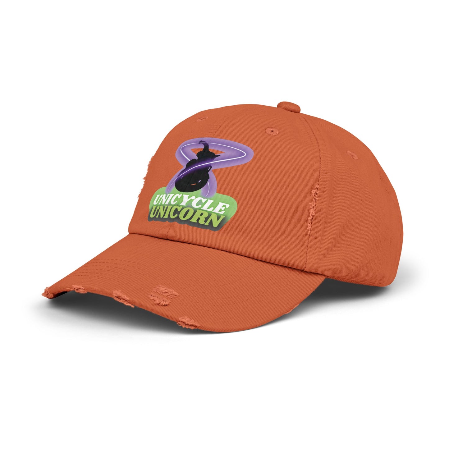 Unicycle Unicorn Distressed Cap