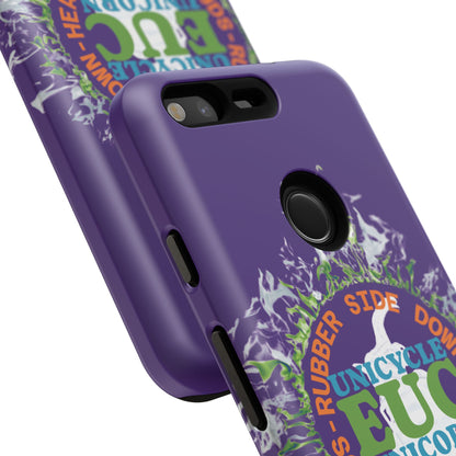Unicycle Unicorn ring of Fire Tough Case - Durable phone case for EUC fans (purple)