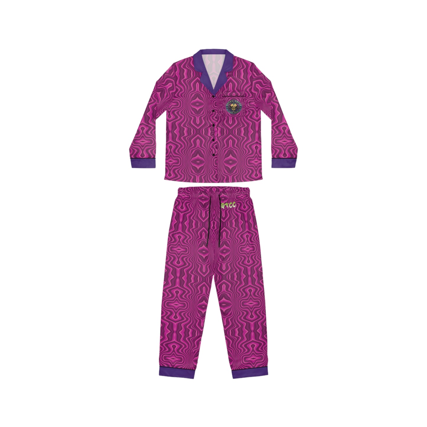 GTCC Psychedelic Pinkple Women's Satin Pajamas