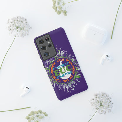 Unicycle Unicorn ring of Fire Tough Case - Durable phone case for EUC fans (purple)