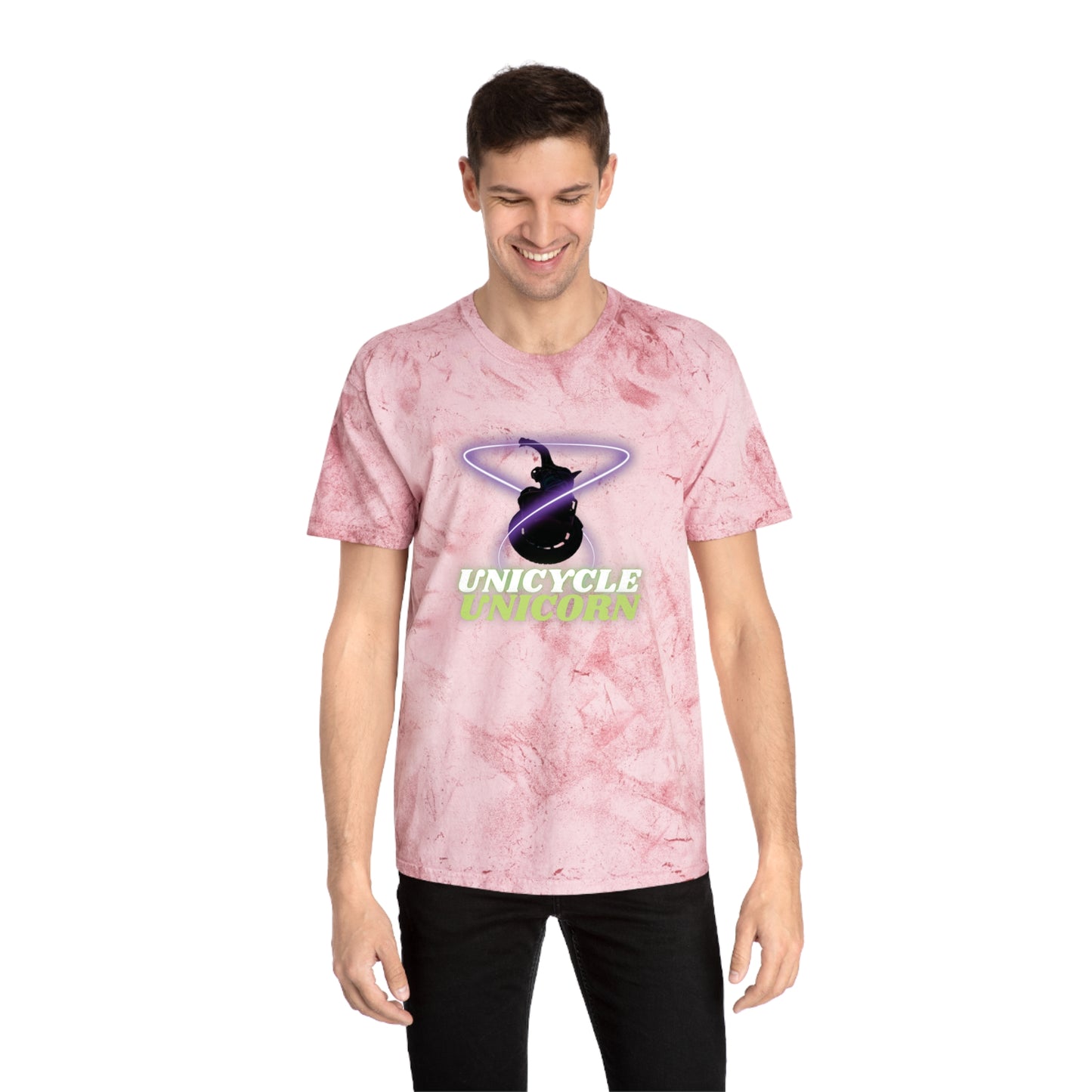 Unicycle Unicorn Red Ring of Fire unisex tshirt