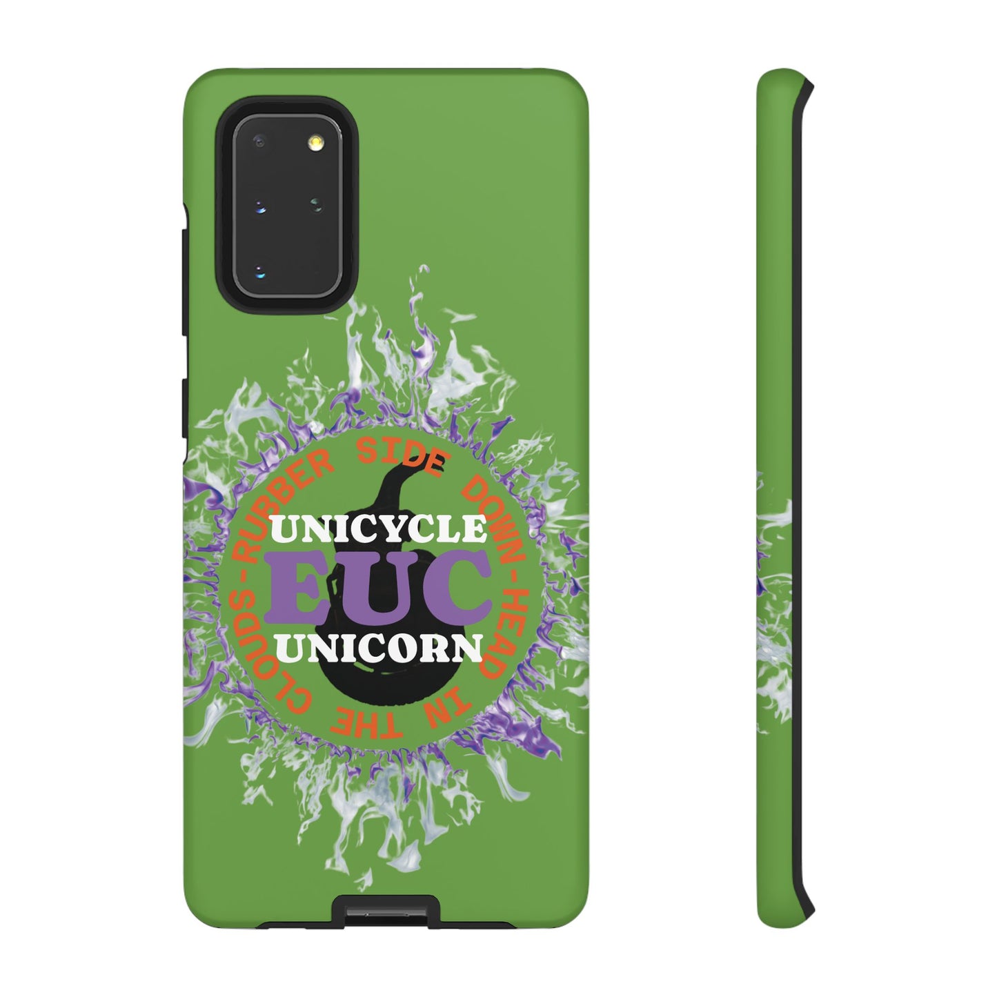 Unicycle Unicorn Purple ring of Fire Tough Case - Durable phone case for EUC fans
