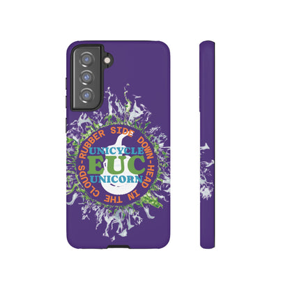 Unicycle Unicorn ring of Fire Tough Case - Durable phone case for EUC fans (purple)