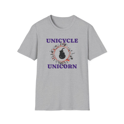 Unicycle Unicorn ring of fire Softstyle Tshirt