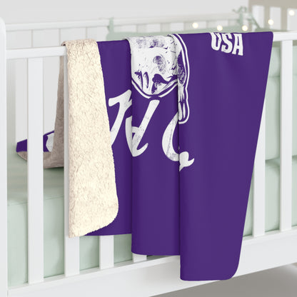 DD Road Crew Sherpa Fleece Blanket (Purple)