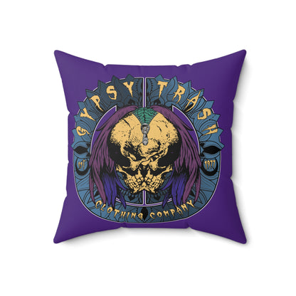 GTCC Spun Polyester Square Pillow (Purple)