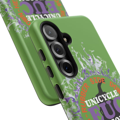 Unicycle Unicorn Purple ring of Fire Tough Case - Durable phone case for EUC fans