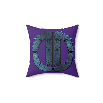 GTCC Spun Polyester Square Pillow (Purple)