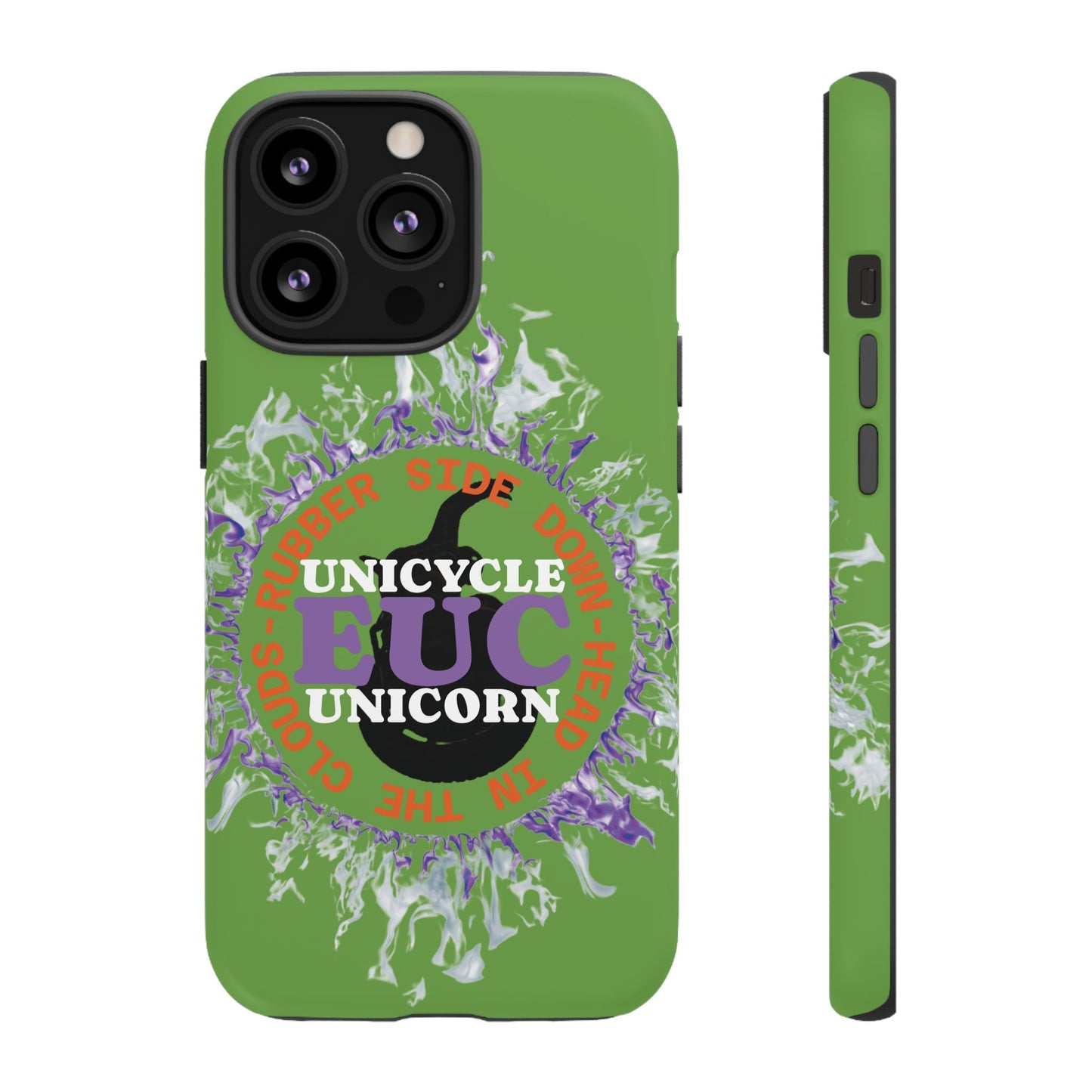 Unicycle Unicorn Purple ring of Fire Tough Case - Durable phone case for EUC fans