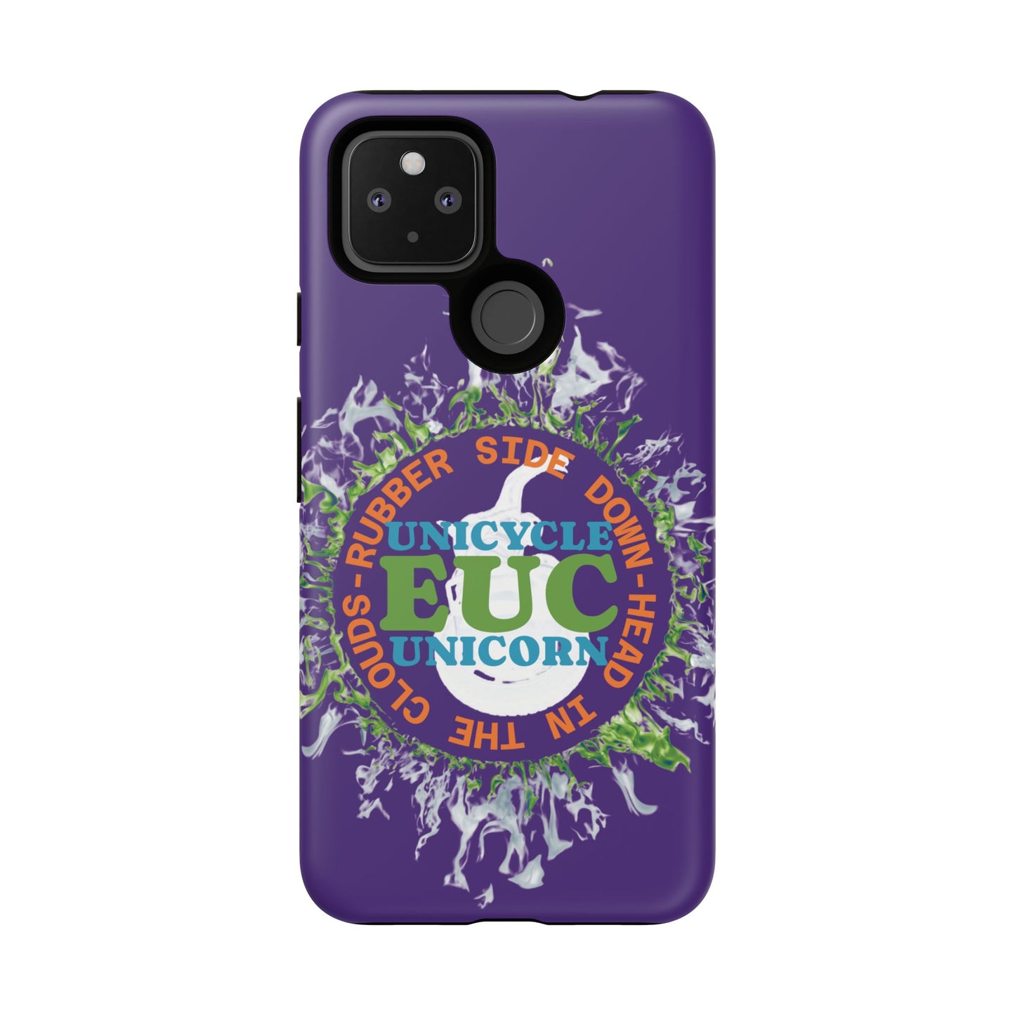 Unicycle Unicorn ring of Fire Tough Case - Durable phone case for EUC fans (purple)