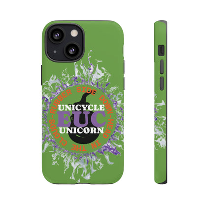 Unicycle Unicorn Purple ring of Fire Tough Case - Durable phone case for EUC fans