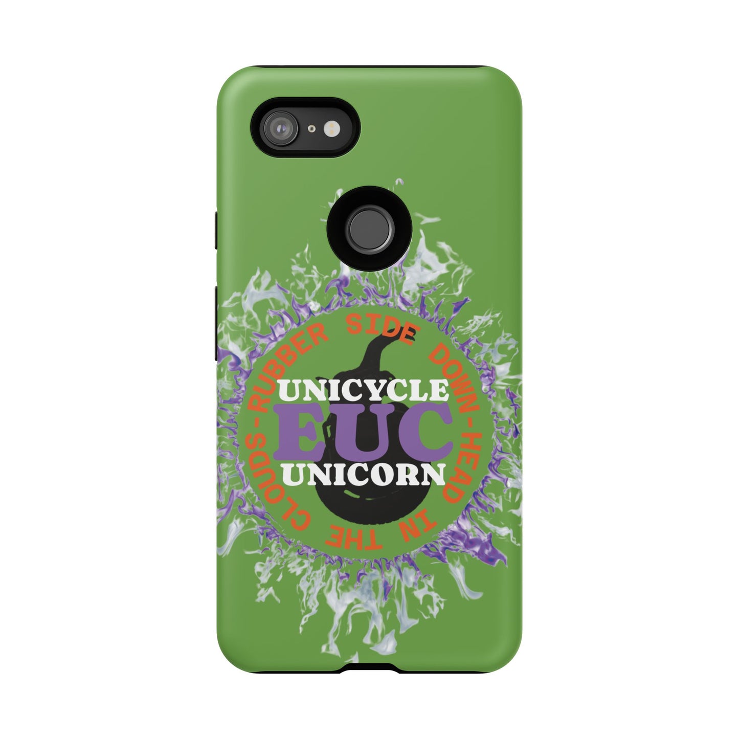 Unicycle Unicorn Purple ring of Fire Tough Case - Durable phone case for EUC fans