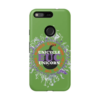 Unicycle Unicorn Purple ring of Fire Tough Case - Durable phone case for EUC fans