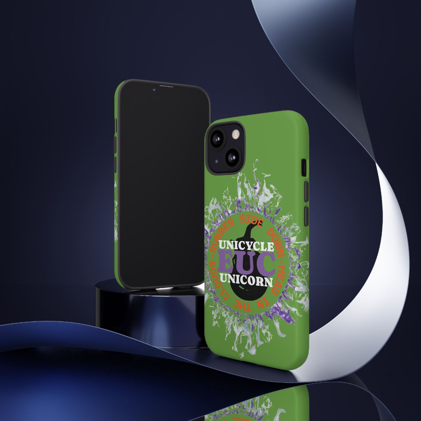 Unicycle Unicorn Purple ring of Fire Tough Case - Durable phone case for EUC fans