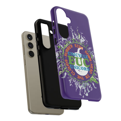 Unicycle Unicorn ring of Fire Tough Case - Durable phone case for EUC fans (purple)